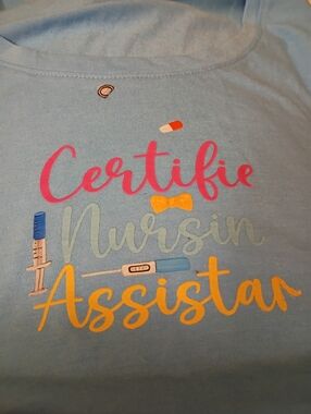 Certified Nursing Assistant Graphic Tee - Light Blue